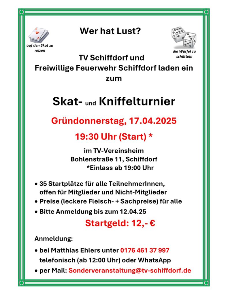 Skat und Kniffel TV Schiffdorf / Feuerwehr